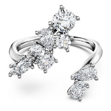 Galaxy bypass ring, Laboratory grown diamonds 1.25 ct tw, 14K white gold