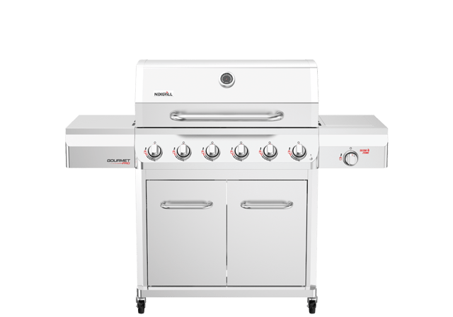 Gourmet Pro 6-Burner Stainless Steel Gas Grill with Searing Side Burner