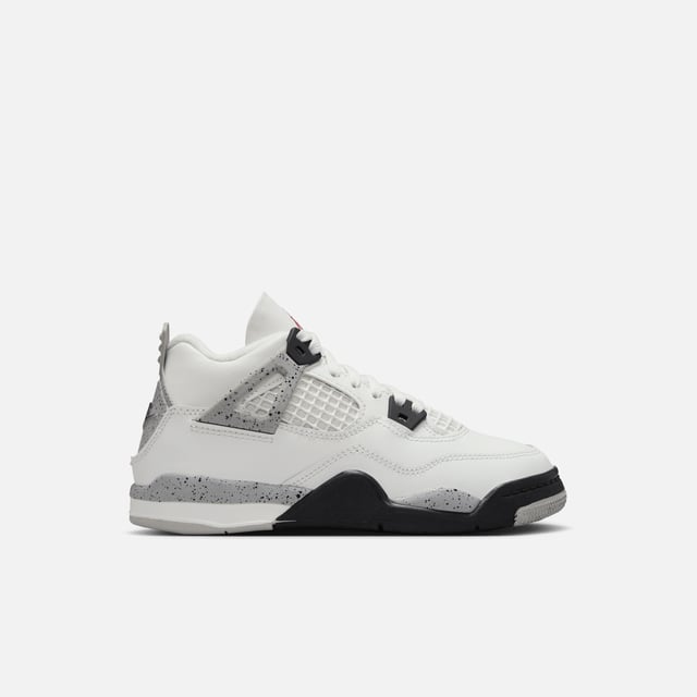 Air Jordan Kids' 4 Retro White Cement (PS)