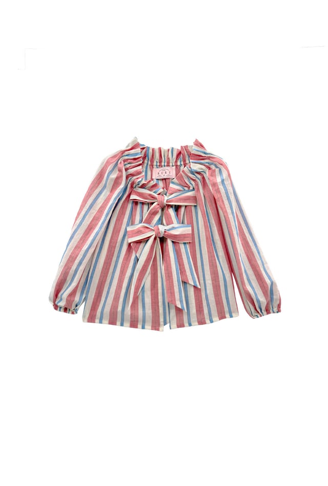 Bettie Ann Blouse - RWB Stripe