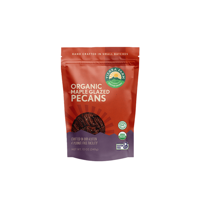 Organic <br> Roasted Maple Glazed Pecans