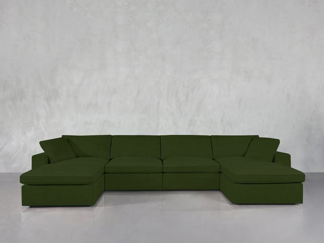 6-Seat Modular Double Chaise Sectional