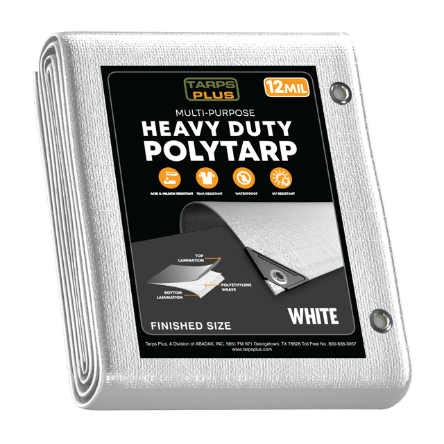 White Poly Tarp 16' x 30'