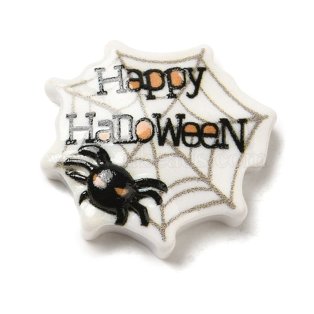 Halloween Theme Cartoon Resin  Cabochons, Spider, 25x22.5x7mm