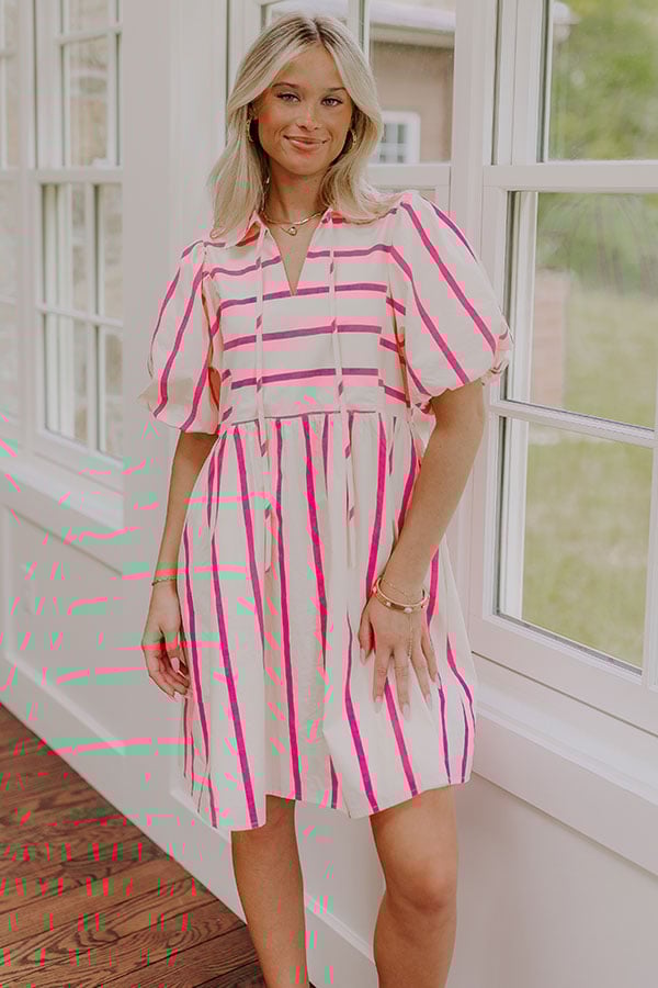 Sweet Stripes Babydoll Mini Dress