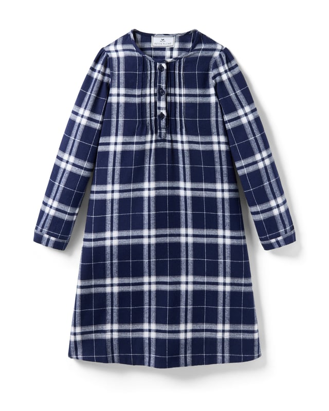 Girl's Brushed Twill Beatrice Nightgown in Oxford Tartan