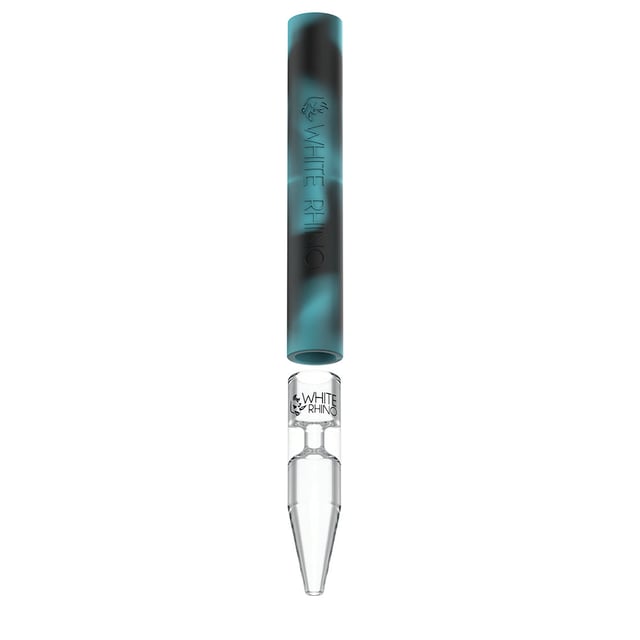 Rotate™ Chillum to Straw PYREX - Turquoise Black