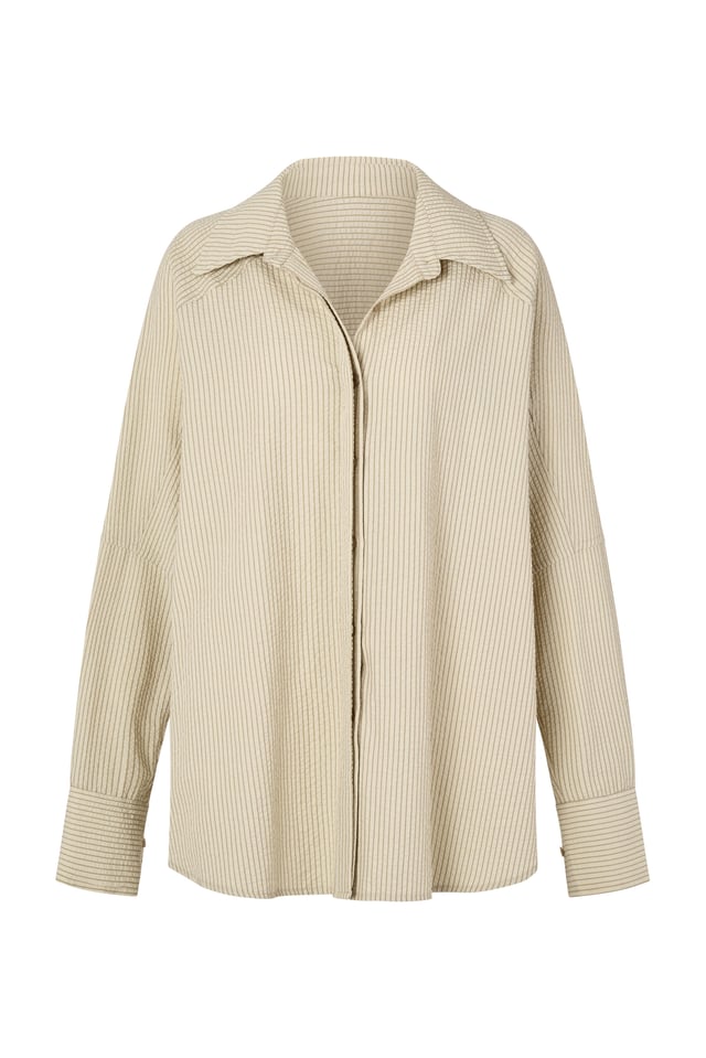 SIDNEY SHIRT - CARAMEL STRIPE