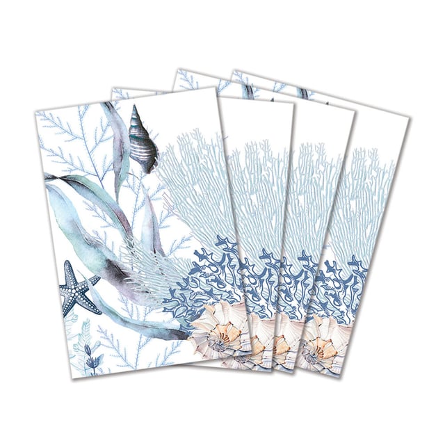 Ocean Tide Cotton Table Napkins (Set of 4)
