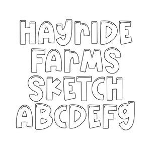 BFC Hayride Farms Sketch Decorative Chunky Sketch Font