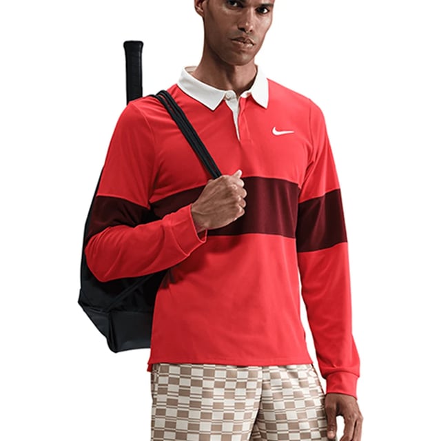 Men`s Paris Court Dri-FIT Advantage Slam Long Sleeve Tennis Polo