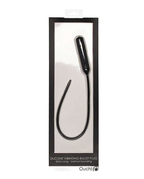 Ouch Silicone Vibrating Urethral Sounding Plug - Extra Long, Intense Pleasure, Shots Toys