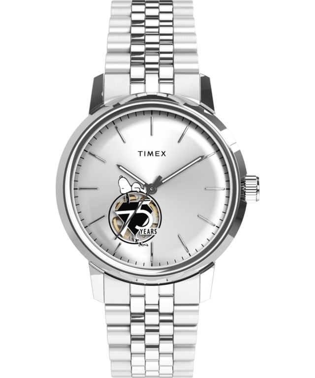 Timex x Peanuts® Marlin® Automatic 75th Anniversary 40mm Stainless Steel Bracelet Watch
