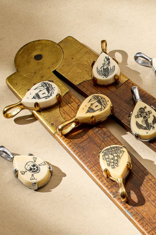 Scratch the Surface Scrimshaw Charm