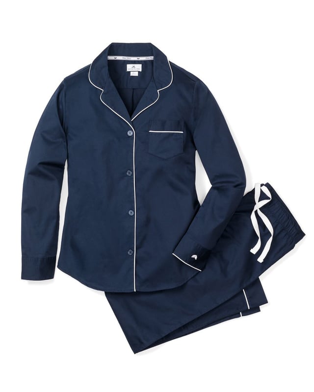 Women's Twill Pajama Set in Navy