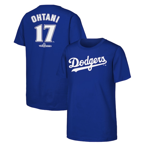 Youth Los Angeles Dodgers Shohei Ohtani Fanatics Royal 2024 World Series Name & Number T-Shirt