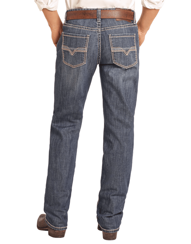 Relaxed Fit Small V Stackable Bootcut Jeans