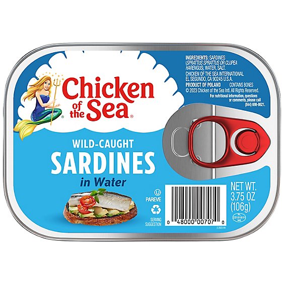 Chicken of the Sea Wild Caught Sardines in Water - 3.75 Oz