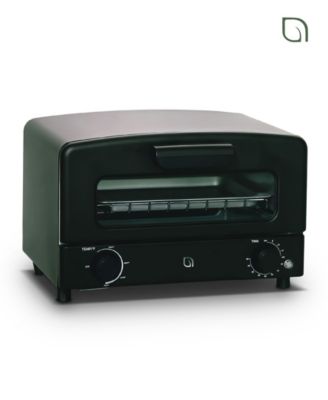 Compact Toaster Oven - Toasts and Bakes with 4 Slice or 9" Pizza Capacity, Crumb Tray, Baking Rack