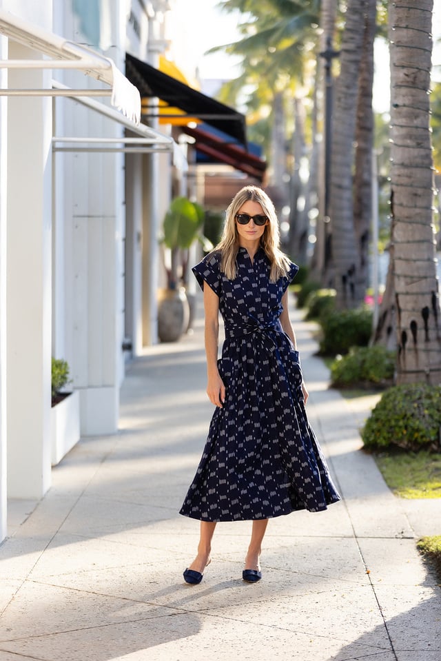 Betty Dress - Twilight Ikat