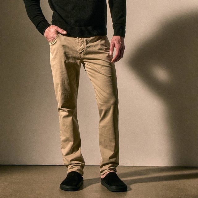 Brushed Twill 5 Pocket Pant - Light Khaki Pigment