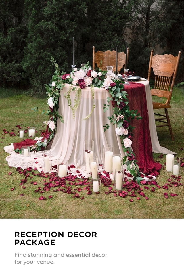 Bridal Flower Packages in Romantic Marsala