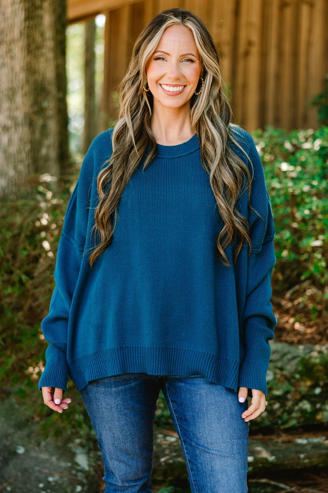 Magically Perfect Sweater, Dark Blue