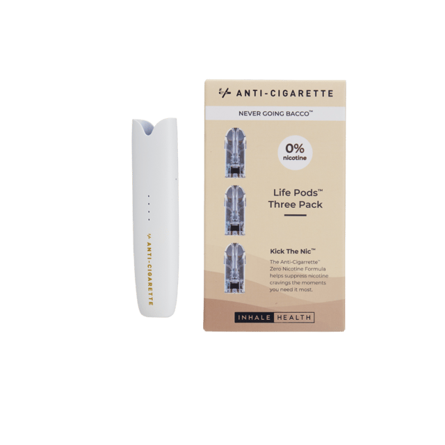 Starter Kit Lite: Anti-Cigarette® Rechargeable Device + One Pack Life Pods™ (3 Pods) Never Going Bacco™