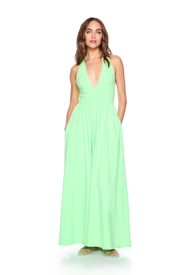 halter maxi dress