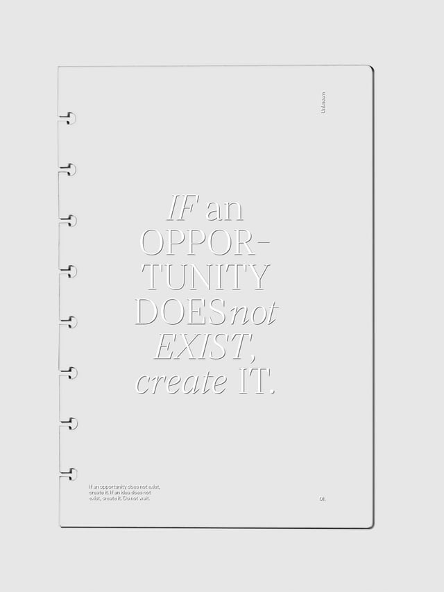 Glass Plastic Discbound Notebook Cover | Opportunity | Half Letter Discbound