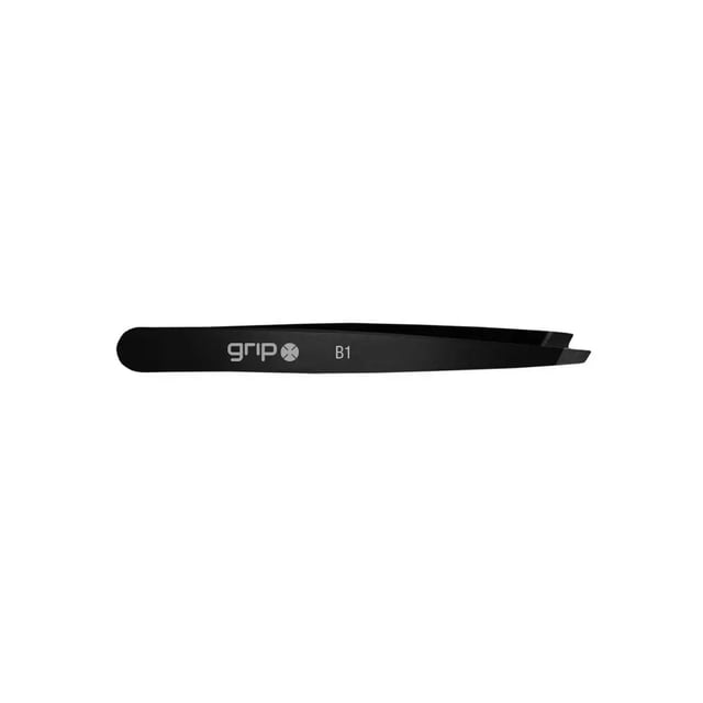 Grip Tweezers Slanted Tip Black B1