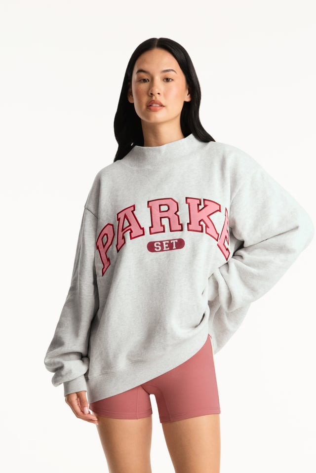 SET X PARKE VARSITY MOCKNECK - BAKED/RHUBARB