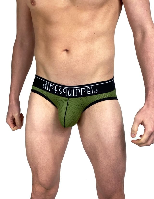 Dirt Squirrel Military Green Mesh Jock