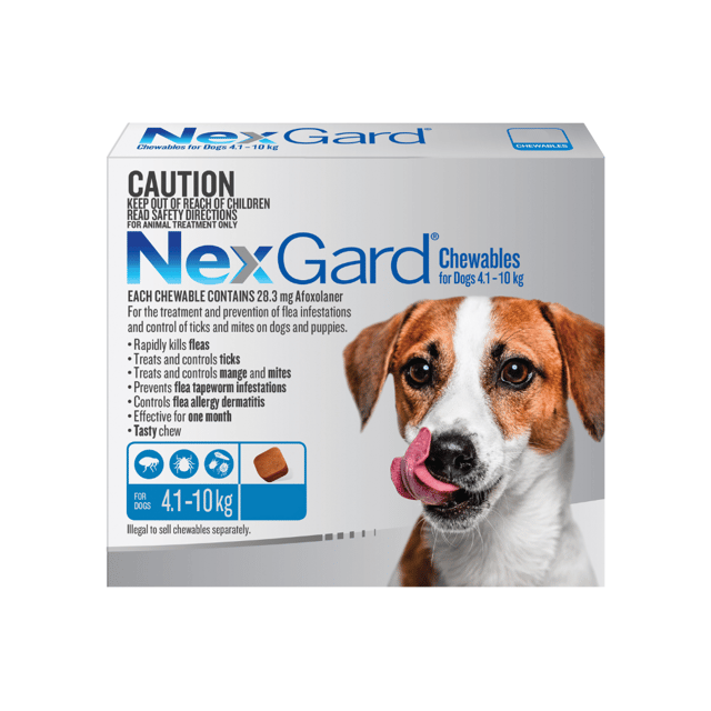 NexGard Chewables Dog Small 10.1 - 24lbs Blue