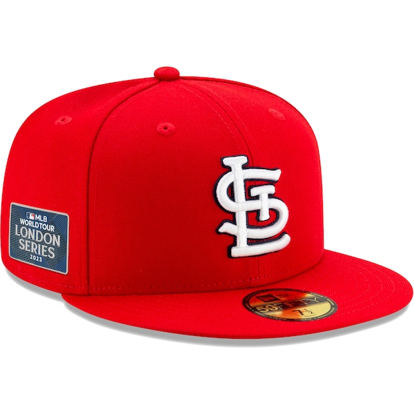 New Era St. Louis Cardinals Red On-Field 2023 World Tour London Series 59FIFTY Fitted Hat