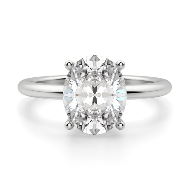 Basket Set Classic Oval Cut 0.50 ct Center Engagement Ring Diamond Nexus Alternative