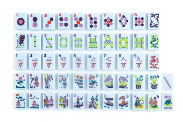 The Classic Line: Cornflower Blue Mahjong Tiles