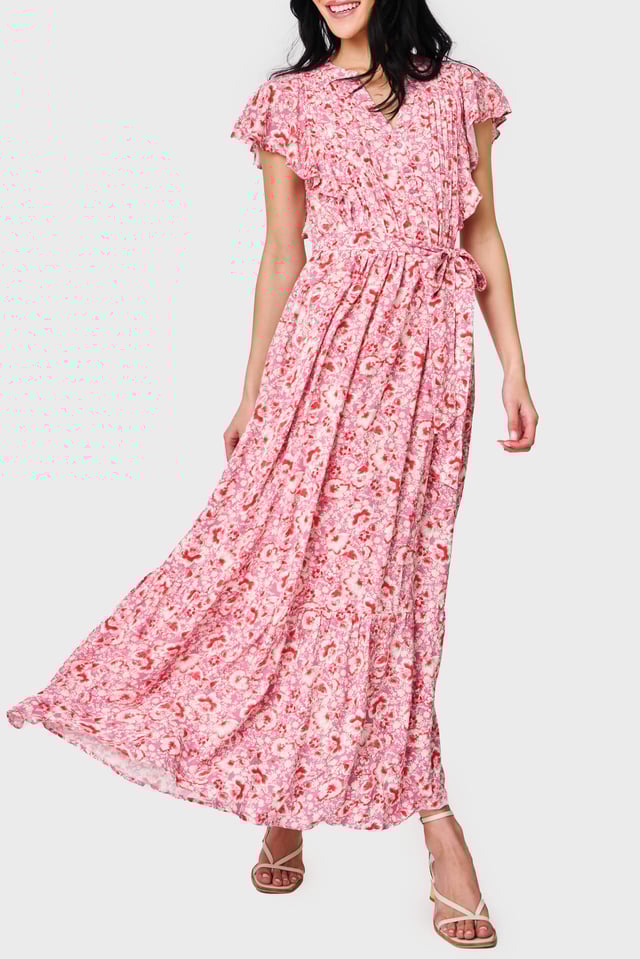 The Grace Flutter Sleeve Midi Dress