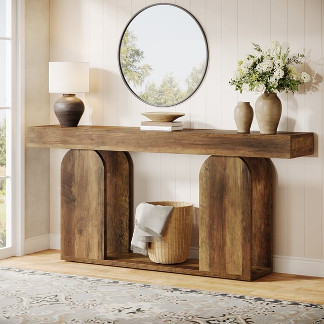 70.9" Console Table, Rustic Sofa Table Hallway Table
