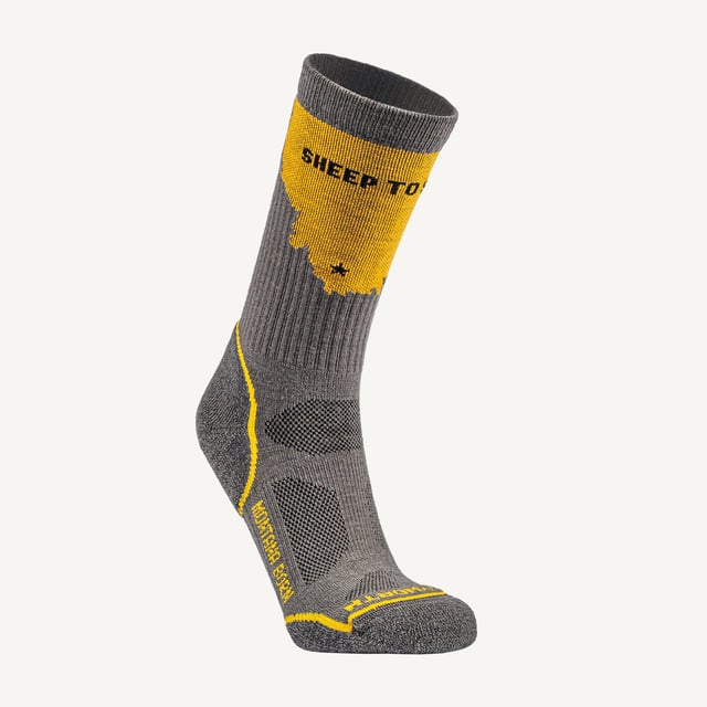 Lightweight Montana Footprint Crew Sock