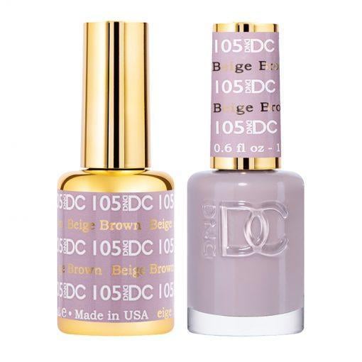 DND DC Gel Nail Polish - 105 Beige Brown