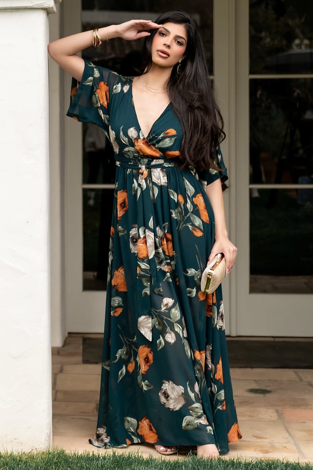Kia Kimono Maxi Dress | Midnight Floral