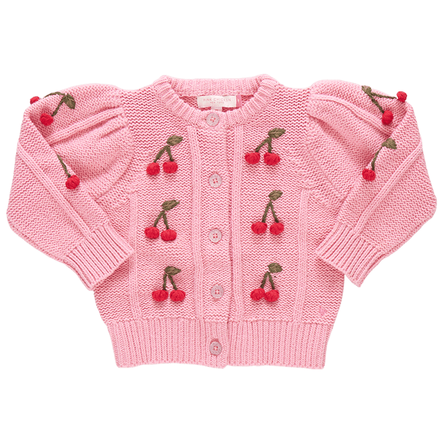 Girls Constance Sweater - Cherries