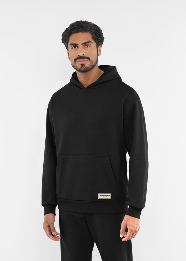 Oversized Contrast Back Print Hoodie