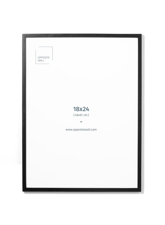 Black Oak Frame With Glass, 18x24 in | 46x61 cm