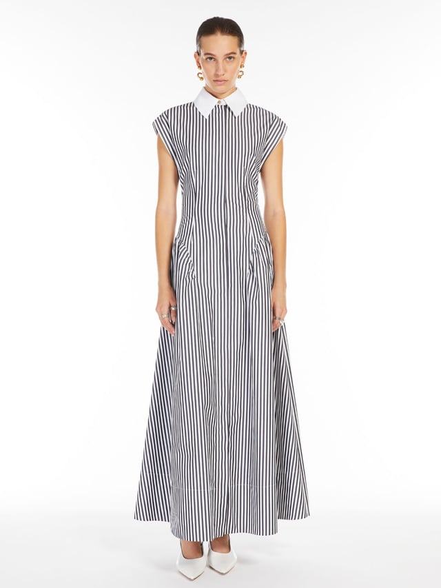 Long poplin dress - LOCUSTA