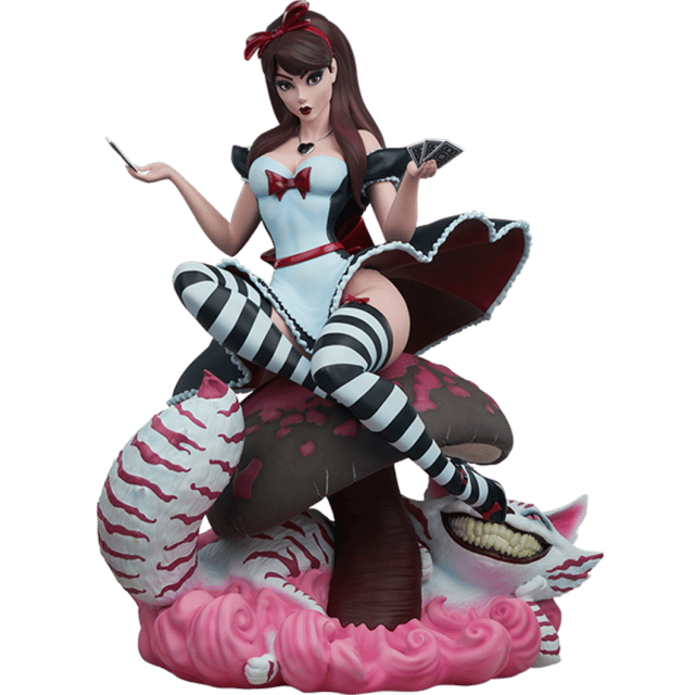 Fairytale Fantasies - Alice in Wonderland Game of Hearts Statue
