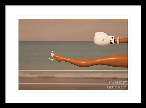 High Heel Kicks Black Framed Print