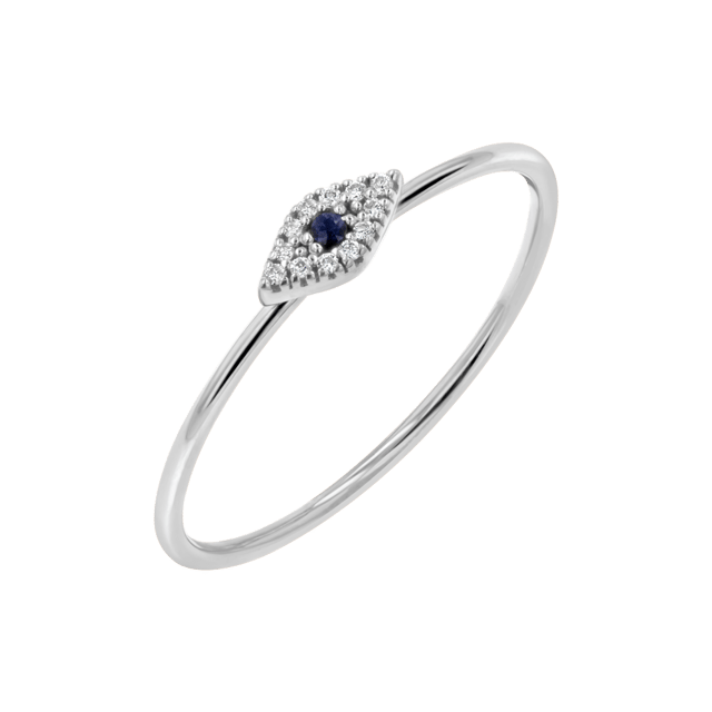 Petit Evil Eye Diamond Ring