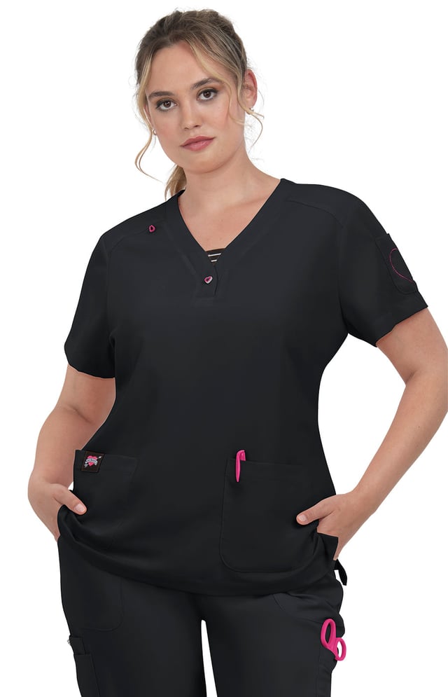 Betsey Johnson Kennedia Women's 3-Pocket Scrub Top